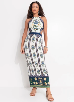 Farm - Vestido Midi Manoela Off White - FARM