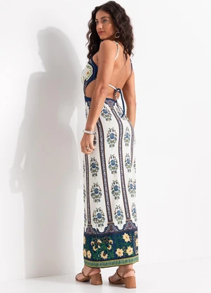 Farm - Vestido Midi Manoela Off White - FARM