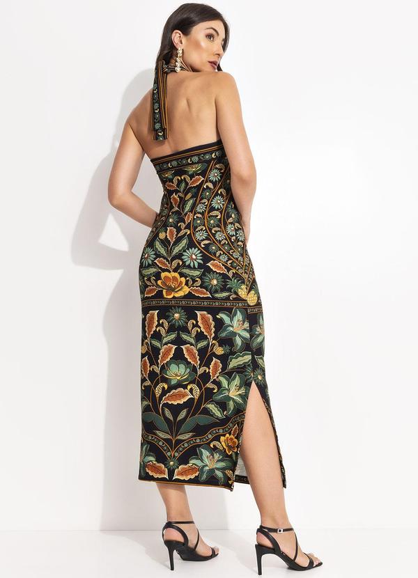 Farm - Vestido Midi Marcelle Preto 2