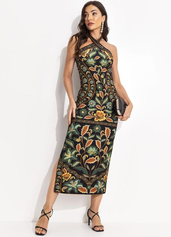 Farm - Vestido Midi Marcelle Preto 4