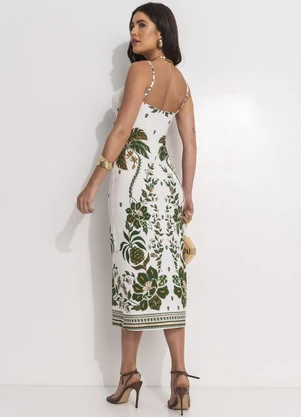 Farm - Vestido Midi Mari Off White - FARM