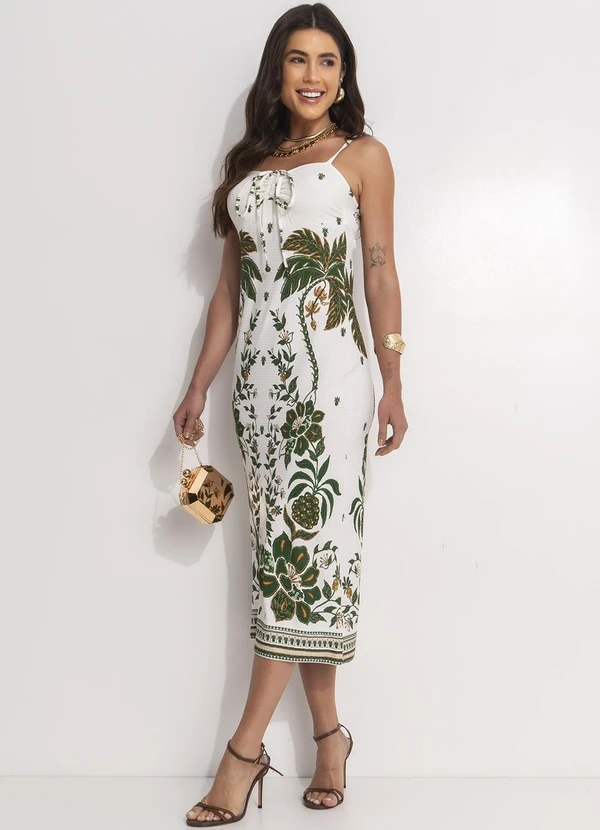 Farm - Vestido Midi Mari Off White 3