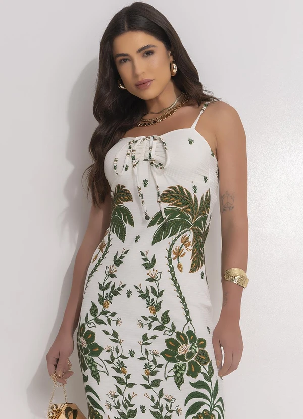 Farm - Vestido Midi Mari Off White 7