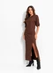 Colcci - Vestido Midi Marrom - variação: Marrom