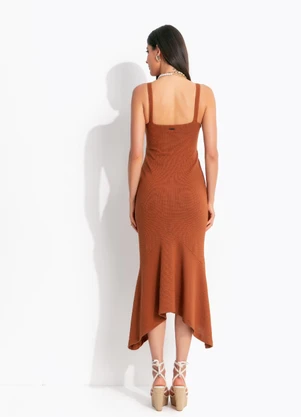 Colcci - Vestido Midi Marrom - COLCCI