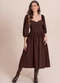 Angel - Vestido Midi Bege - variação: Marrom