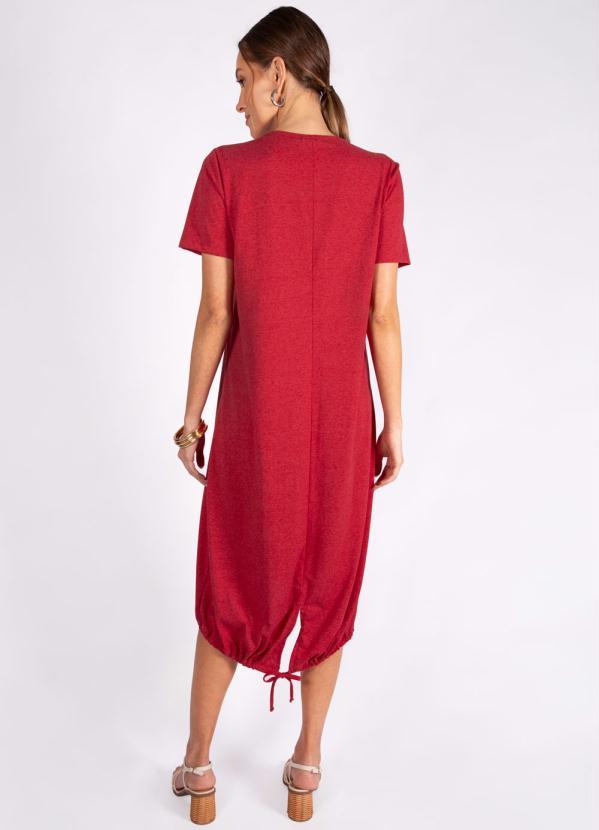 Preview - Vestido Midi Meia Malha Vermelho 4