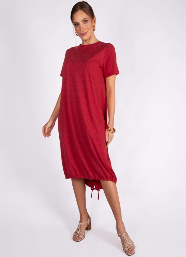 Preview - Vestido Midi Meia Malha Vermelho 5