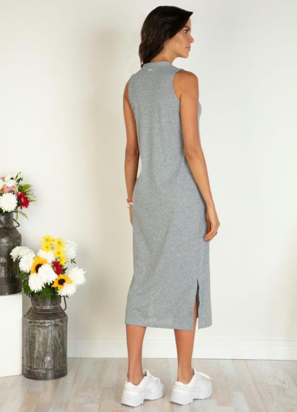 Quintess - Vestido Midi Mescla em Malha Canelada 4