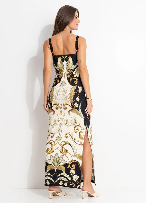 Farm - Vestido Midi Milena Preto 2