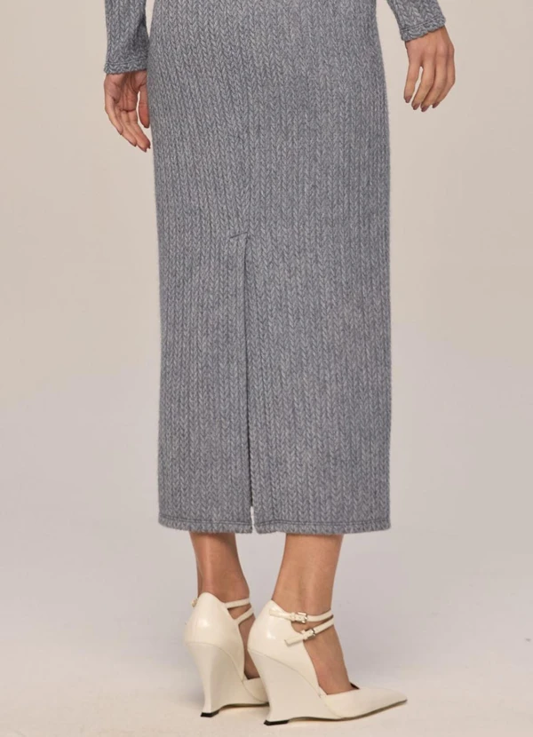 Carlota Costa - Vestido Midi Ml Cinza 4