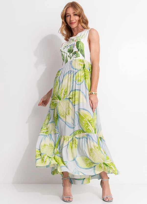 Farm - Vestido Midi Mojito Farm Rio Azul