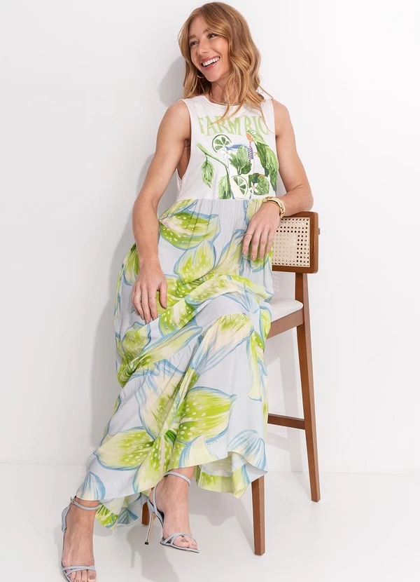 Farm - Vestido Midi Mojito Farm Rio Azul 3