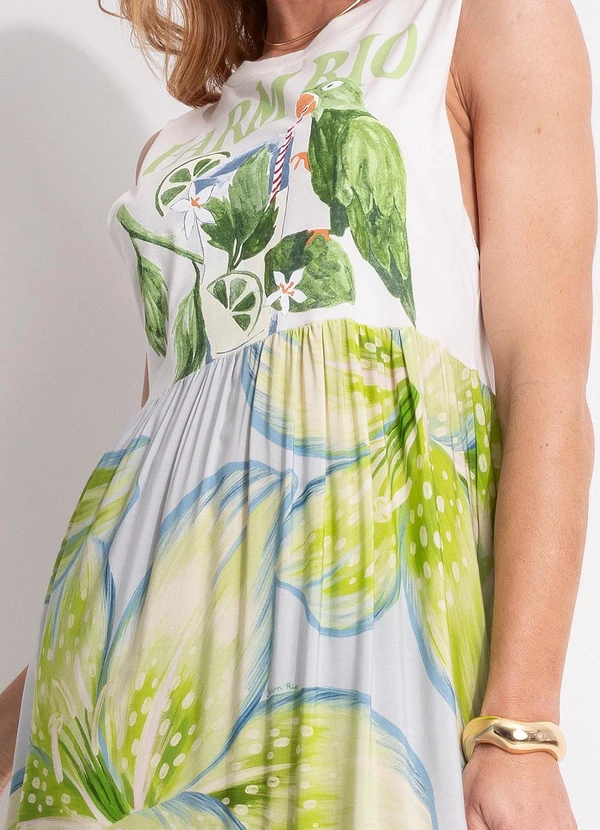 Farm - Vestido Midi Mojito Farm Rio Azul 5