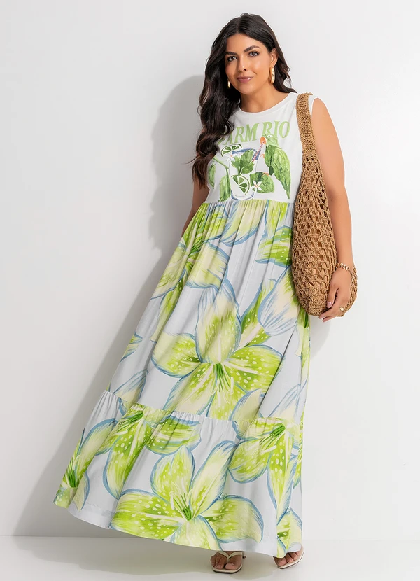 Farm - Vestido Midi Mojito Farm Rio Azul 7