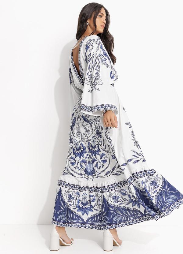 Farm - Vestido Midi Nina Azul 2