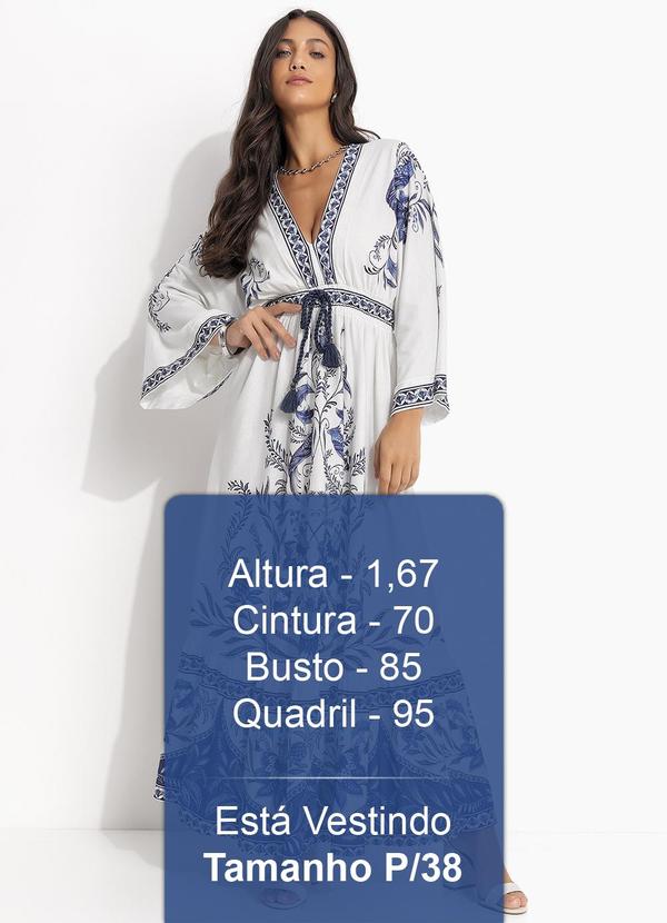 Farm - Vestido Midi Nina Azul 5