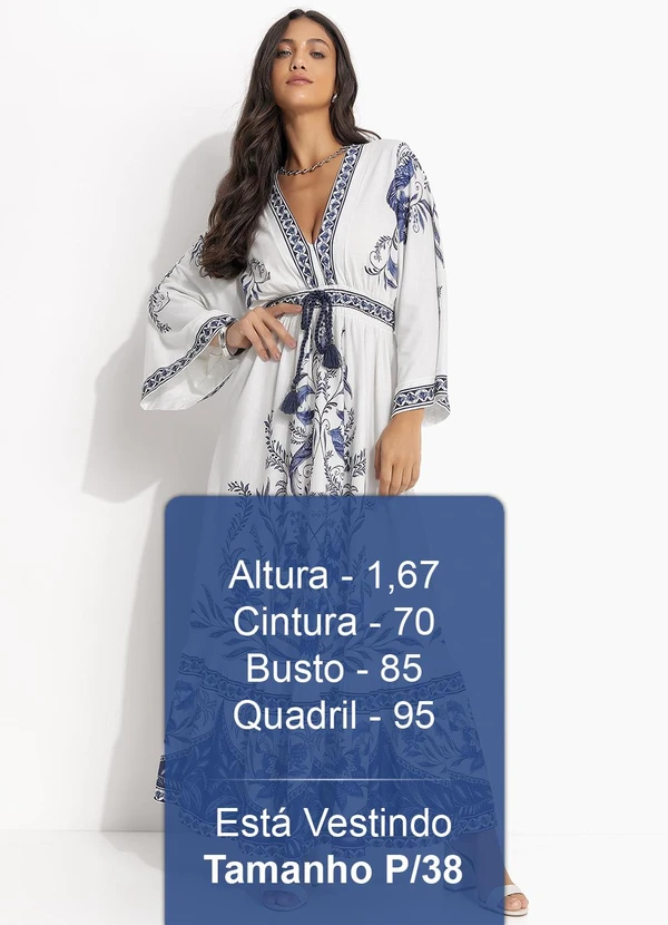 Farm - Vestido Midi Nina Azul 5