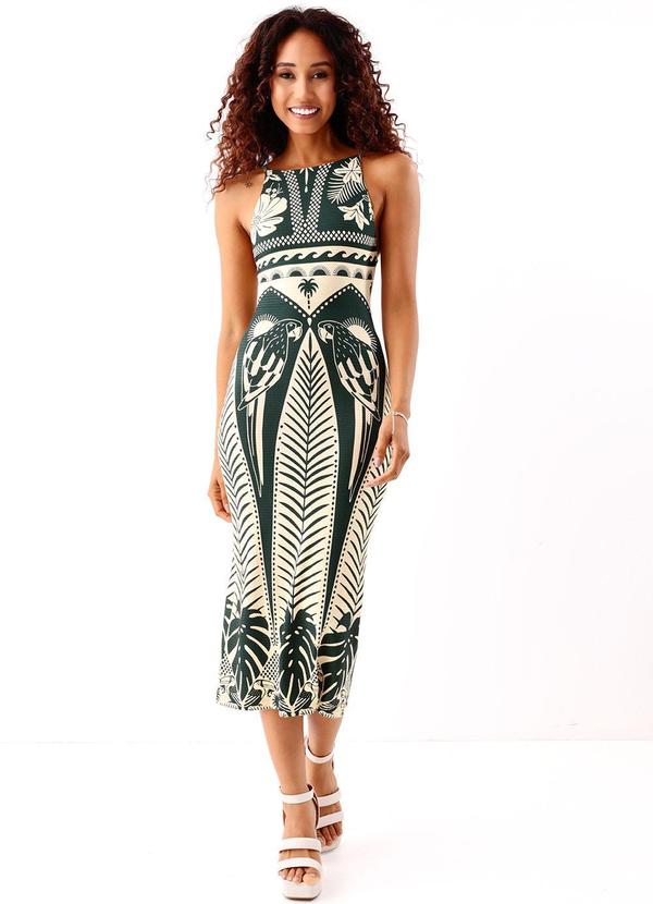 Farm - Vestido Midi Noite das Araras