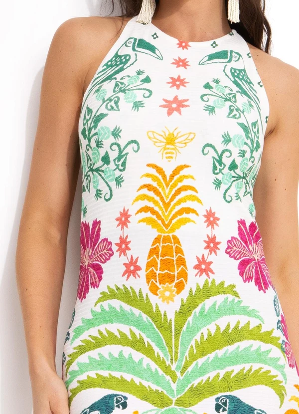 Farm - Vestido Midi Oasis de Verão Off White 7