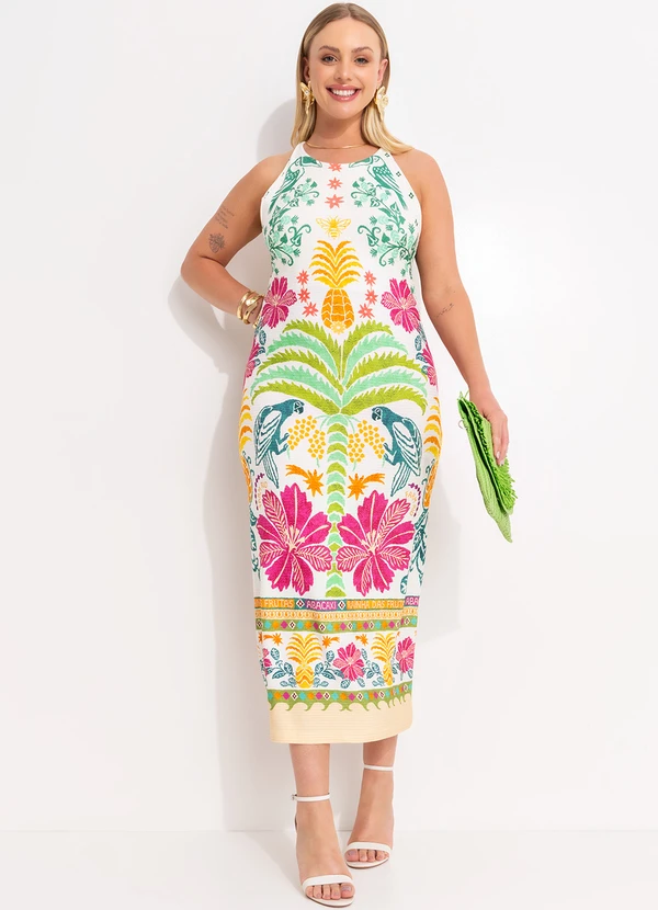 Farm - Vestido Midi Oasis de Verão Off White 8