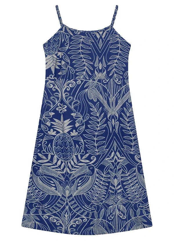 Secret Glam - Vestido Midi Plus Size Azul 2