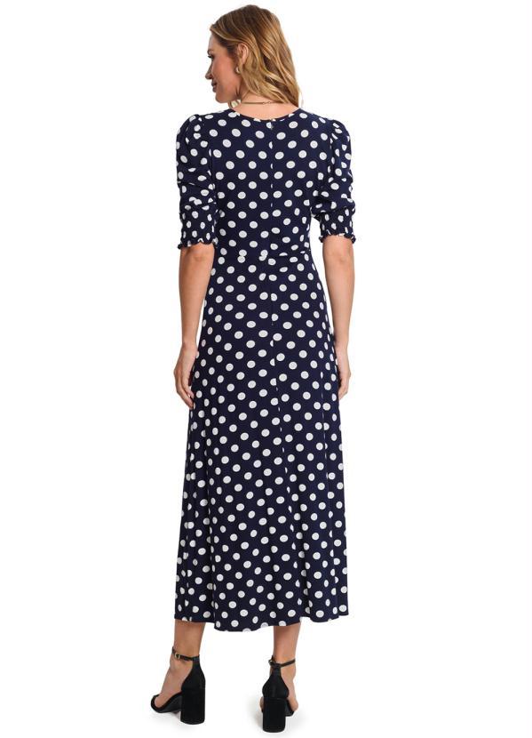 Endless - Vestido Midi Poa Azul 2