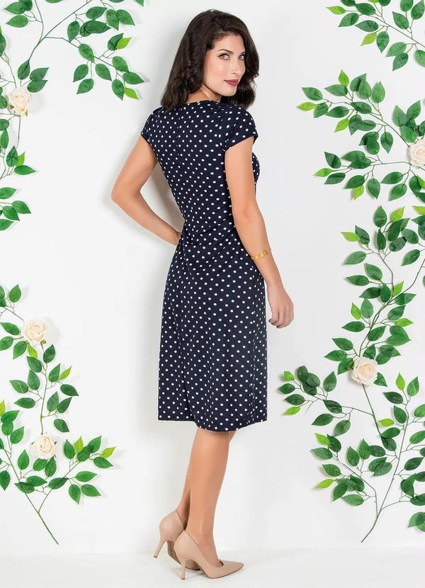 Rosalie - Vestido Midi Poá Manga Curta Moda Evangélica 6