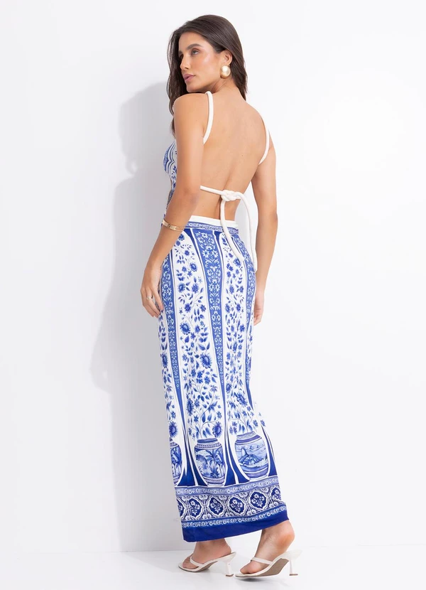 Farm - Vestido Midi Porcelana Off White 2