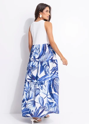 Farm - Vestido Midi Portal Araras Off White - FARM