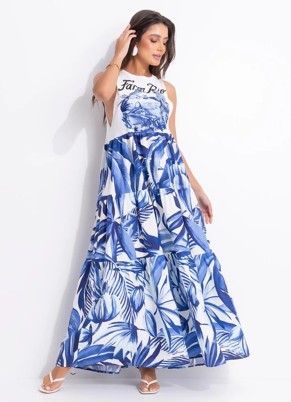 Farm - Vestido Midi Portal Araras Off White 3