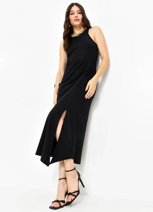 You Premium - Vestido Midi Preto - YOU PREMIUM