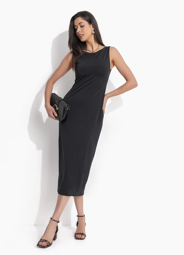 Colcci - Vestido Midi Preto