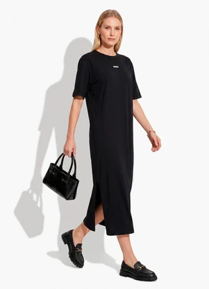 Colcci - Vestido Midi Preto - COLCCI