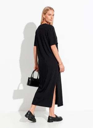 Colcci - Vestido Midi Preto - COLCCI