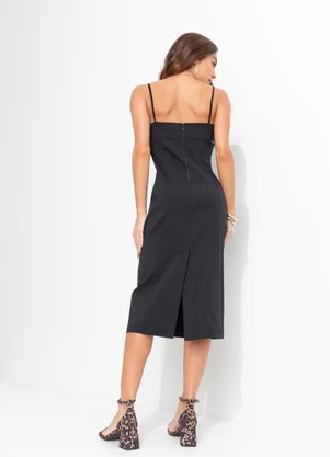 Colcci - Vestido Midi Preto - COLCCI