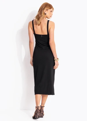 Colcci - Vestido Midi Preto - COLCCI