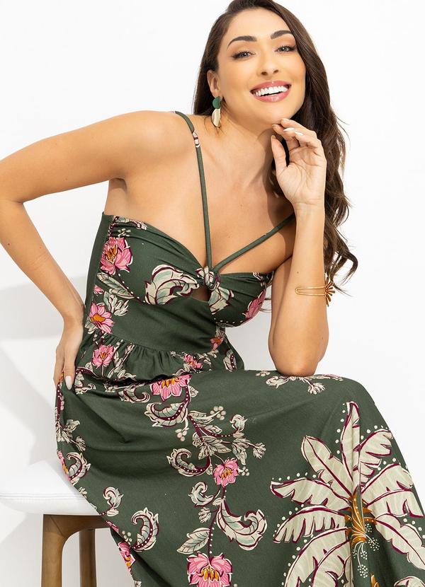 Farm - Vestido Midi Ravenala Verde 7