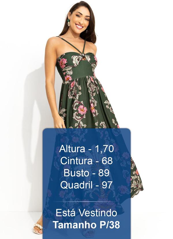 Farm - Vestido Midi Ravenala Verde 5