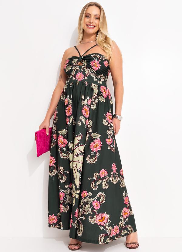 Farm - Vestido Midi Ravenala Verde 4