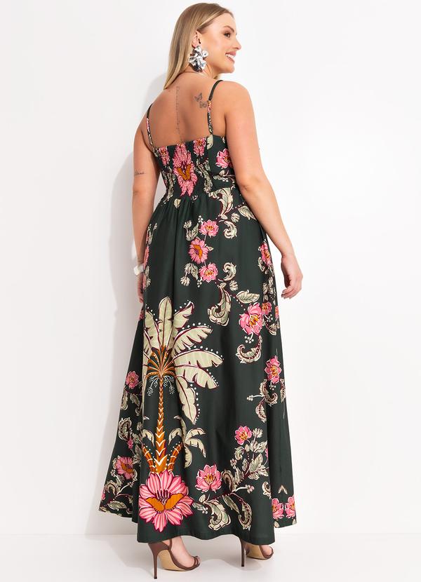 Farm - Vestido Midi Ravenala Verde 3