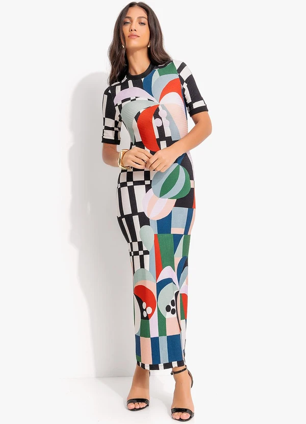 Farm - Vestido Midi Recanto dos Coqueiros Preto 3