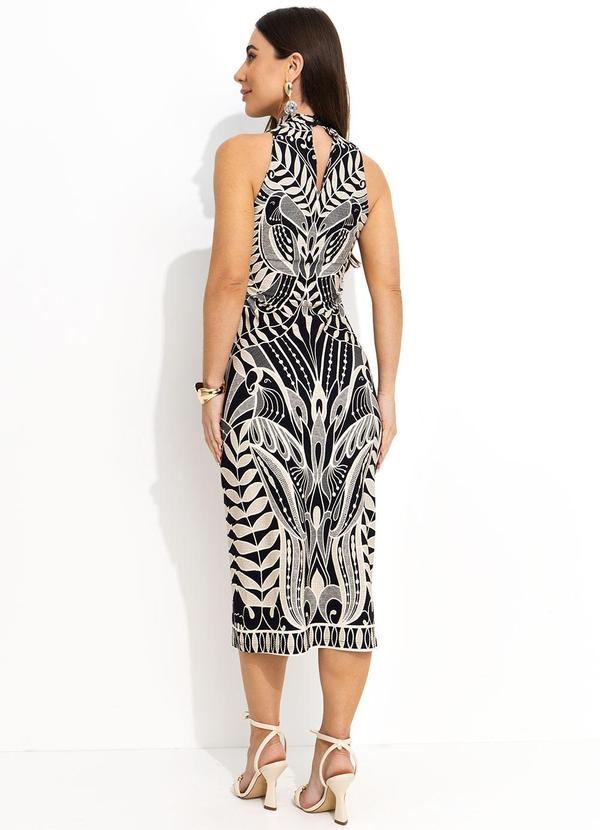 Farm - Vestido Midi Rendeira Preto 2