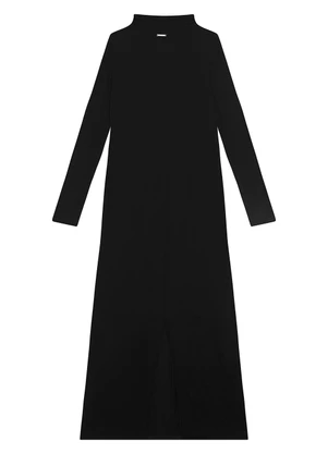 Enfim - Vestido Midi Reto em Malha Preto - ENFIM