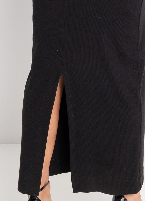 Farm - Vestido Midi Rib Maxi Flor Preto 6