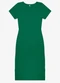 Rovitex - Vestido Midi Ribana Canelada Básico Cinza - variação: Verde