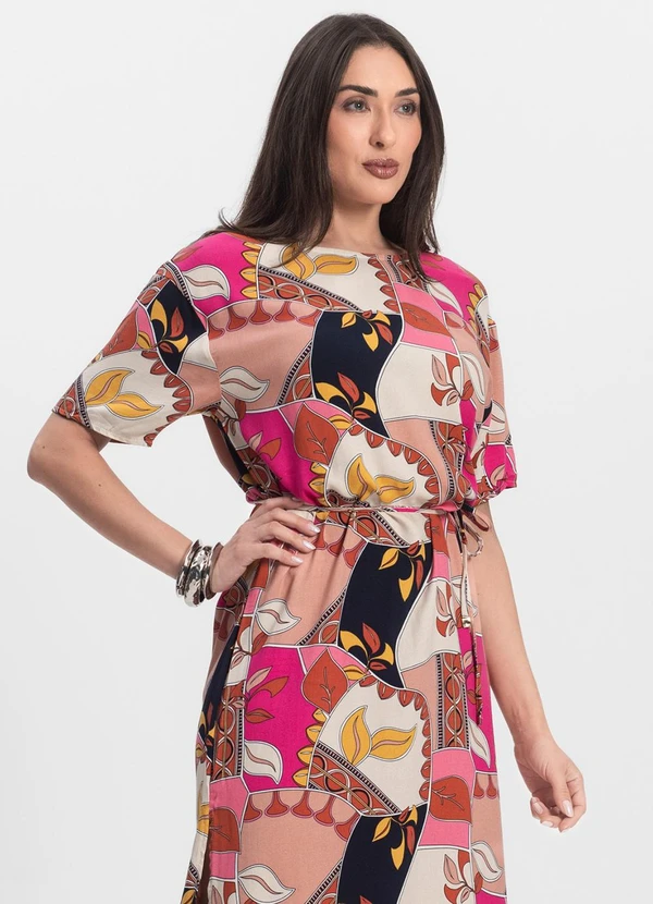 Infinita Cor - Vestido Midi Rosa 4