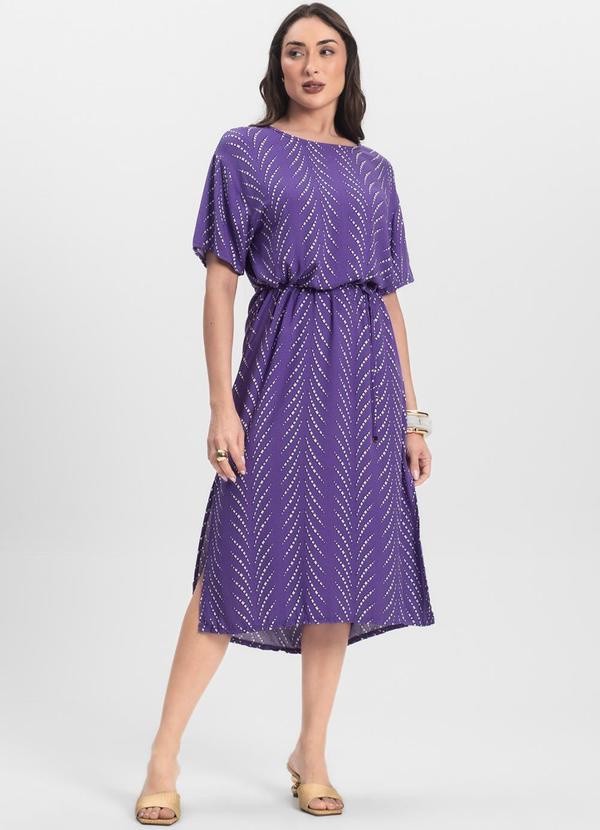 Infinita Cor - Vestido Midi Roxo