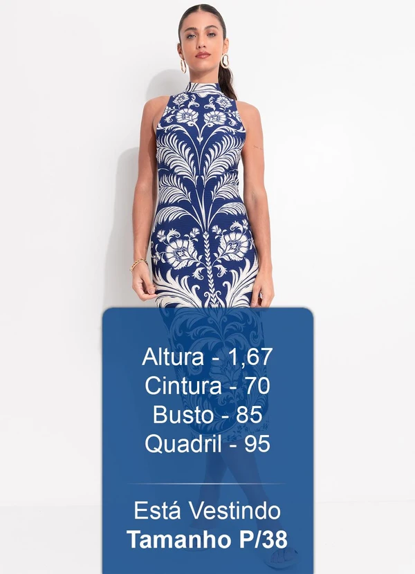 Farm - Vestido Midi Santori Azul 5