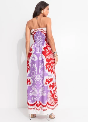 Farm - Vestido Midi Satorini Off White - FARM